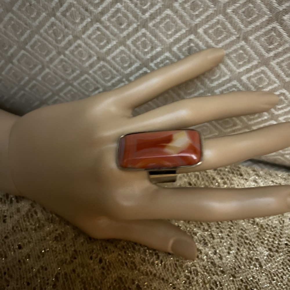 Rust Colored Statement Ring - image 2